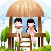 兄妹吃瓜头像情侣,头像情侣情意长