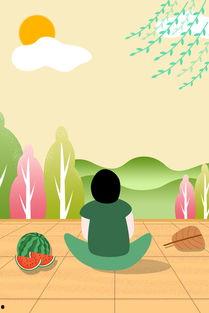 人群吃瓜俯视插画,吃瓜群众的趣味人生